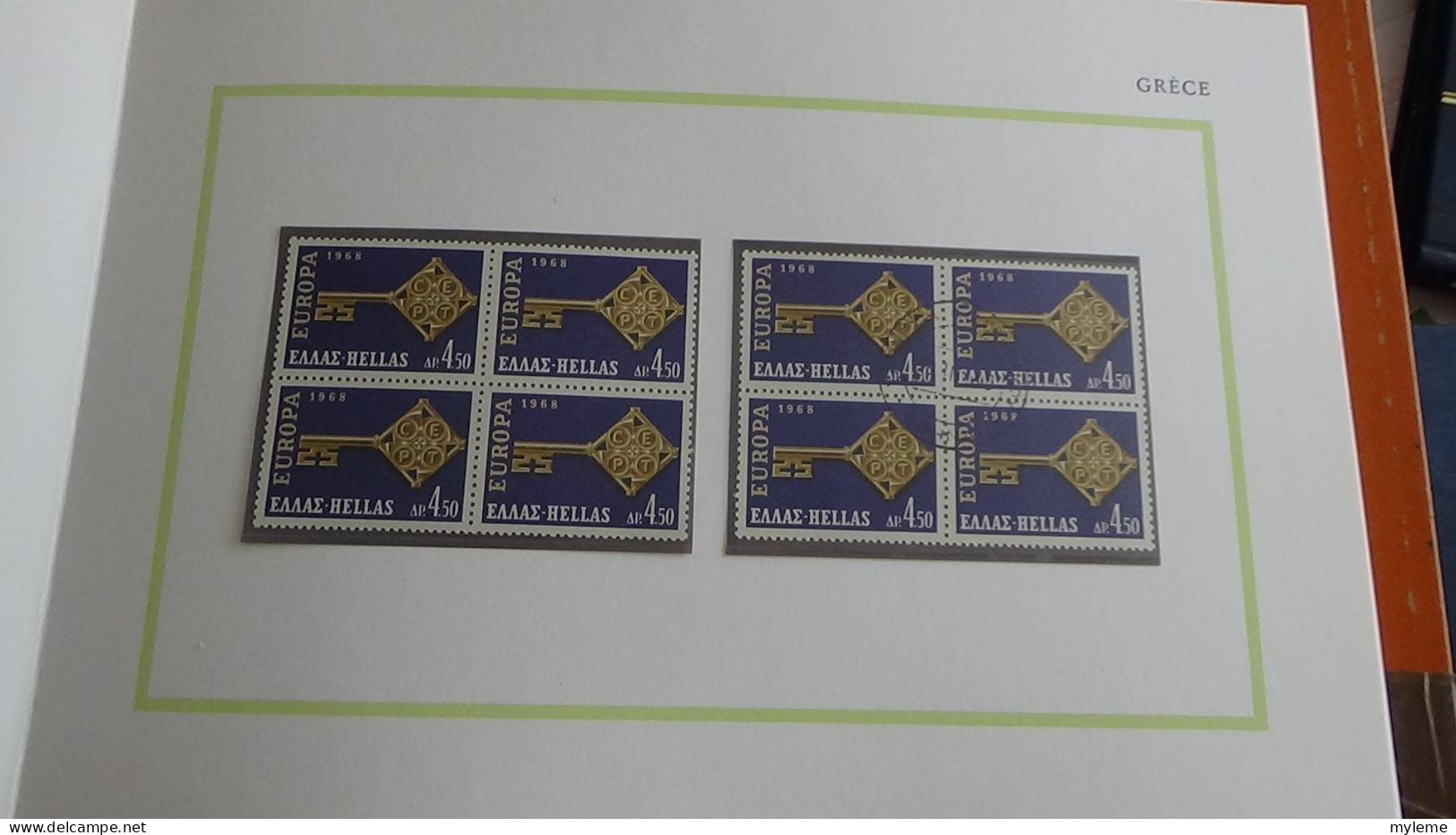 AZ148 Livre de timbres Europa 1968 en blocs de 4 ** + oblitérés. Cote des timbres ** 360 euros A saisir !!