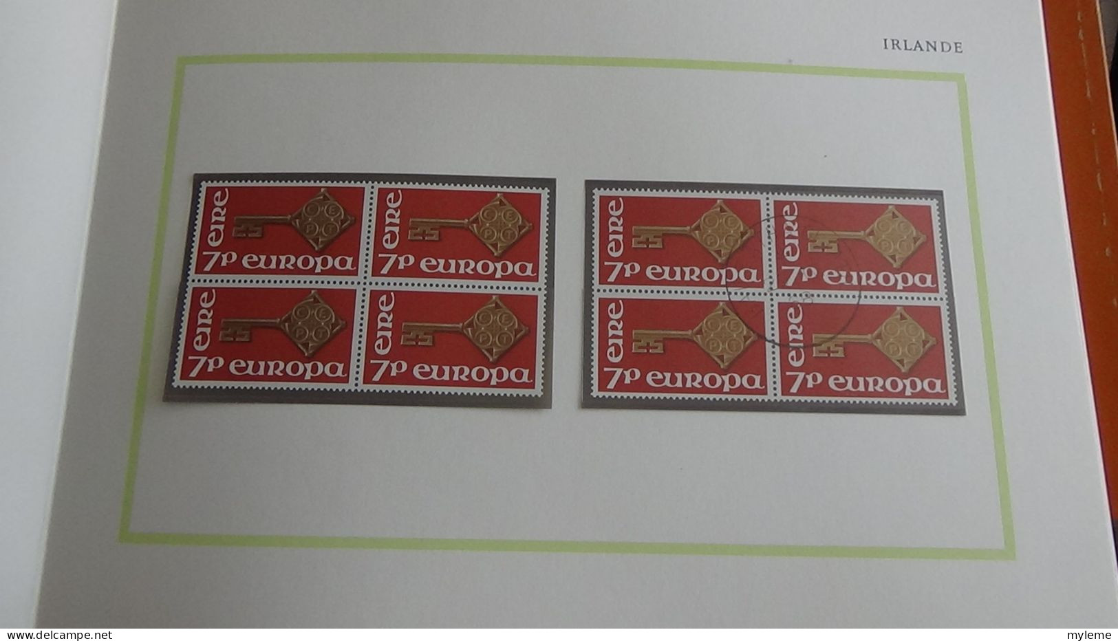 AZ148 Livre de timbres Europa 1968 en blocs de 4 ** + oblitérés. Cote des timbres ** 360 euros A saisir !!