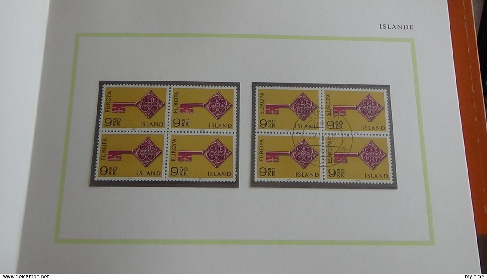 AZ148 Livre de timbres Europa 1968 en blocs de 4 ** + oblitérés. Cote des timbres ** 360 euros A saisir !!