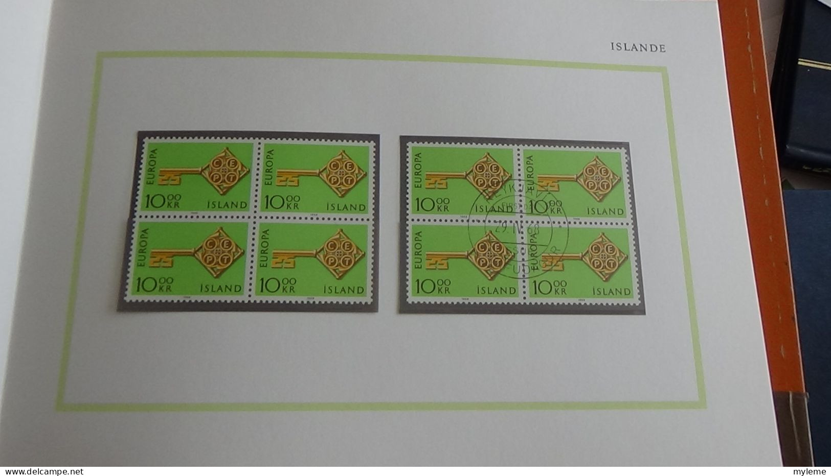 AZ148 Livre de timbres Europa 1968 en blocs de 4 ** + oblitérés. Cote des timbres ** 360 euros A saisir !!