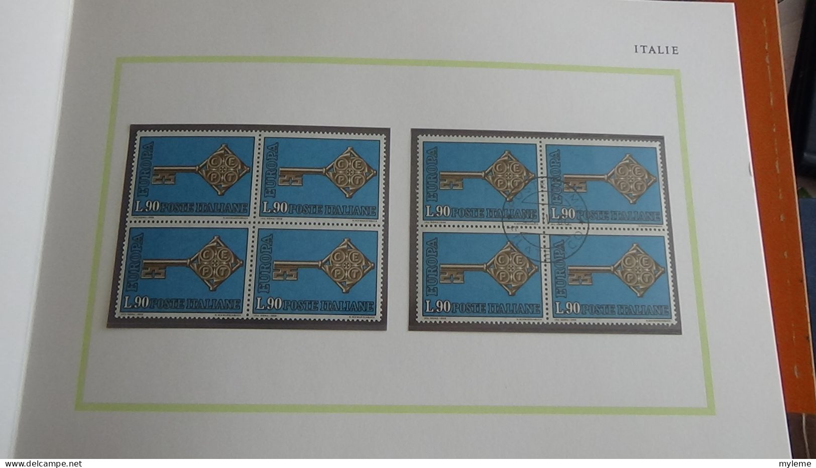 AZ148 Livre de timbres Europa 1968 en blocs de 4 ** + oblitérés. Cote des timbres ** 360 euros A saisir !!