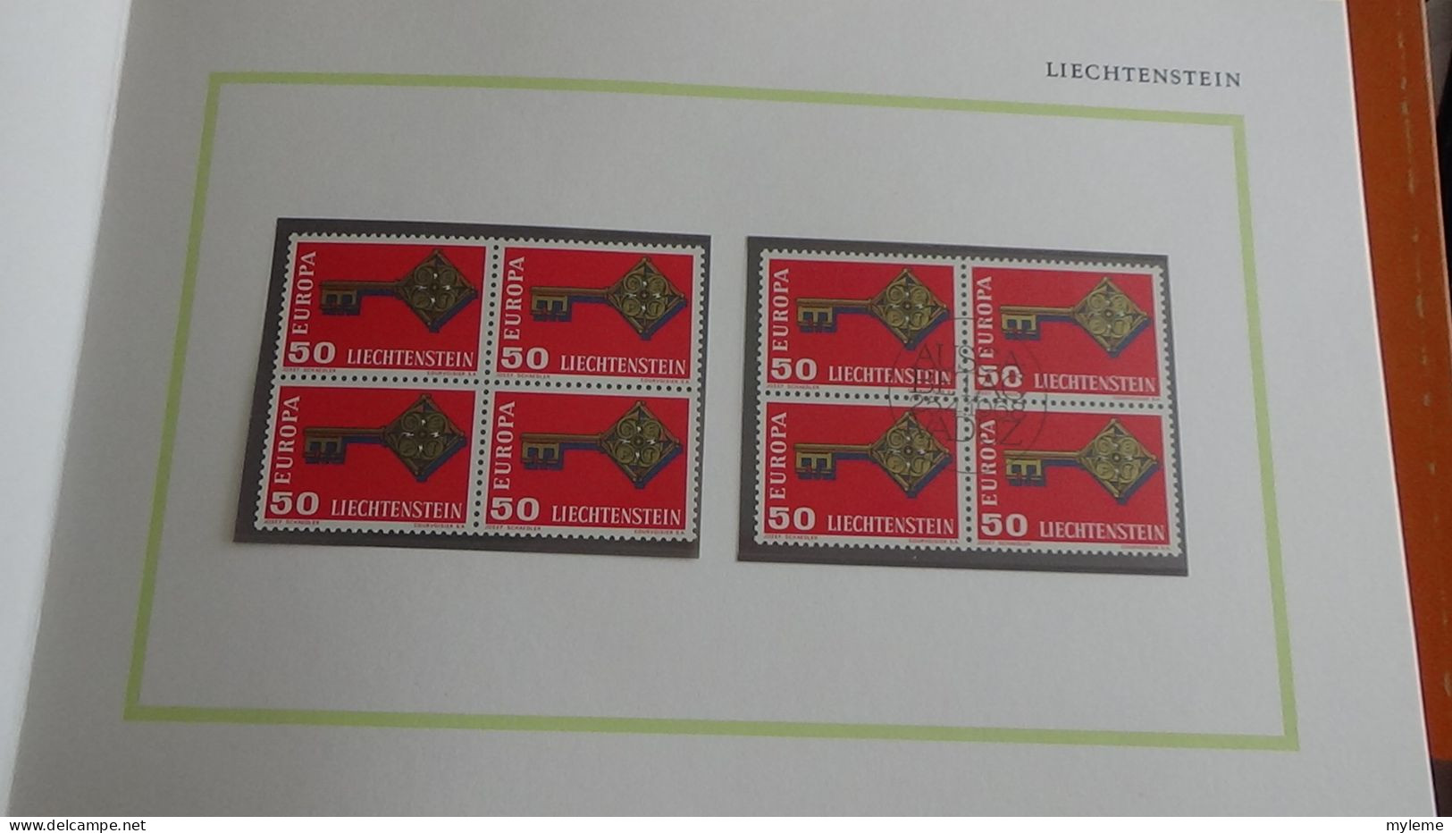 AZ148 Livre de timbres Europa 1968 en blocs de 4 ** + oblitérés. Cote des timbres ** 360 euros A saisir !!