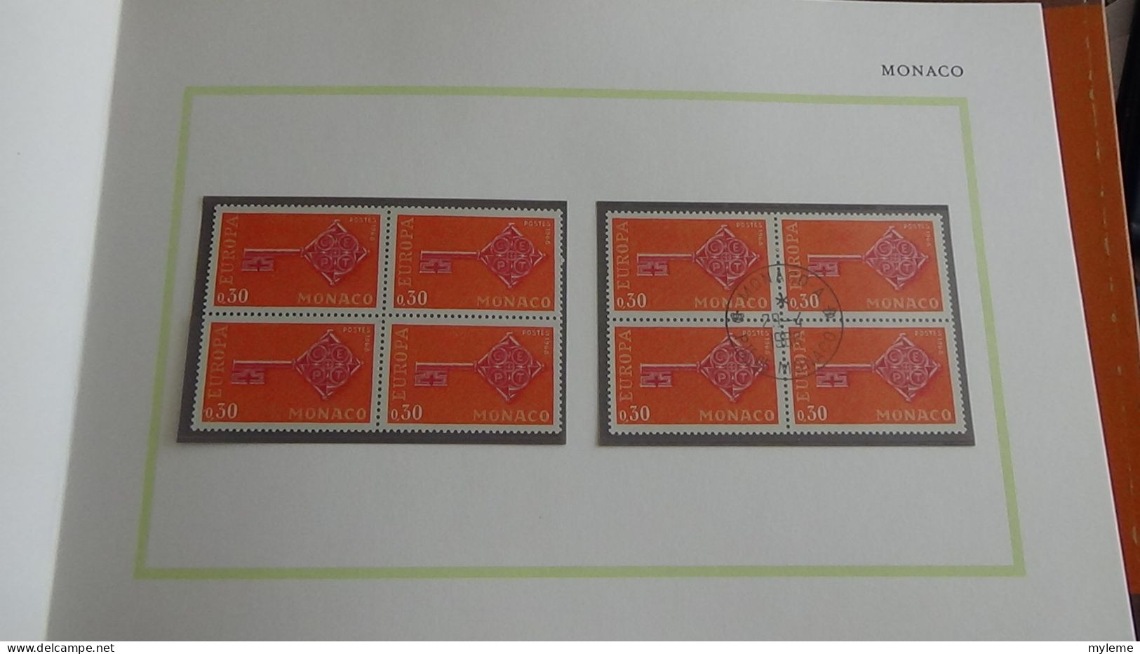 AZ148 Livre de timbres Europa 1968 en blocs de 4 ** + oblitérés. Cote des timbres ** 360 euros A saisir !!