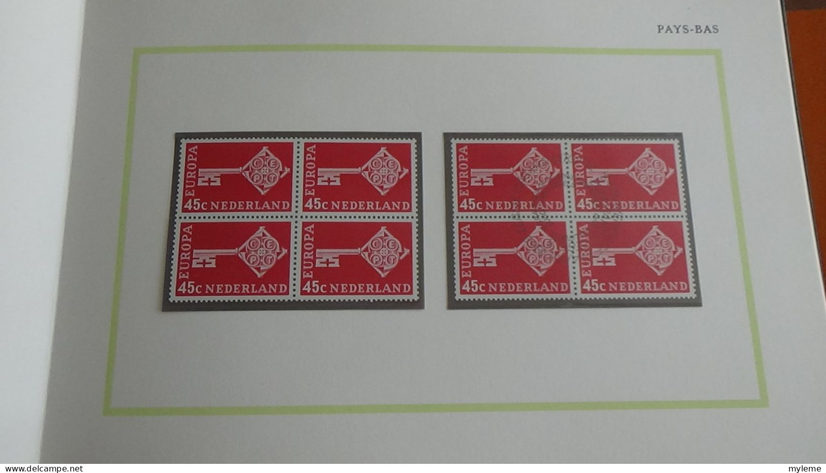 AZ148 Livre de timbres Europa 1968 en blocs de 4 ** + oblitérés. Cote des timbres ** 360 euros A saisir !!