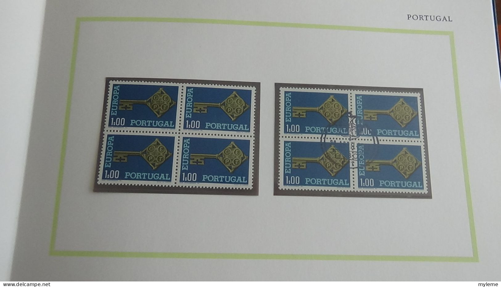 AZ148 Livre de timbres Europa 1968 en blocs de 4 ** + oblitérés. Cote des timbres ** 360 euros A saisir !!