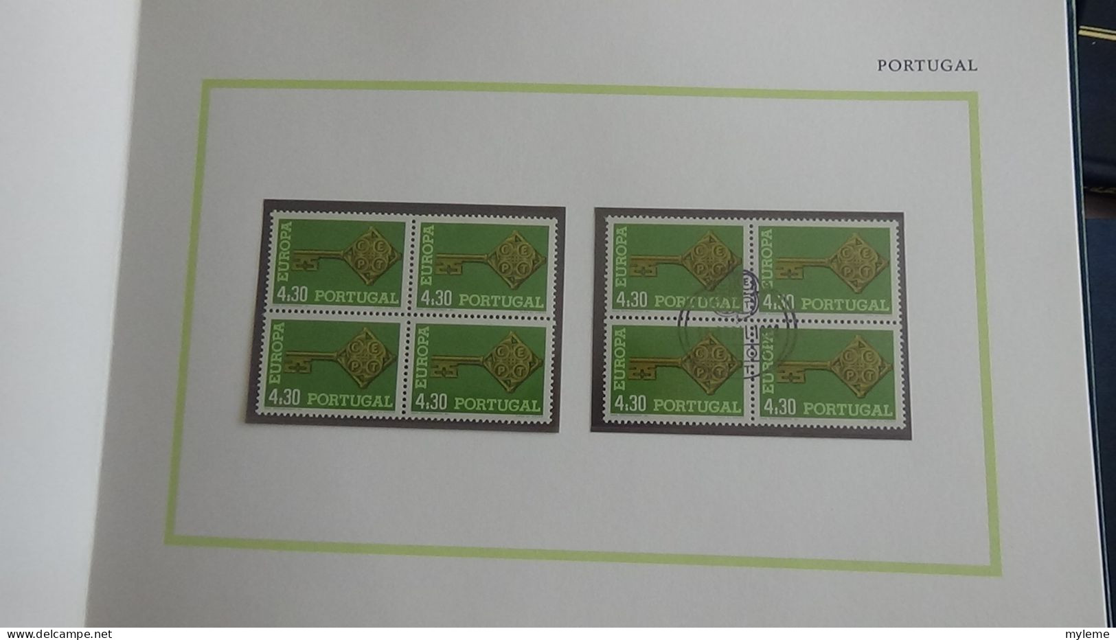 AZ148 Livre de timbres Europa 1968 en blocs de 4 ** + oblitérés. Cote des timbres ** 360 euros A saisir !!