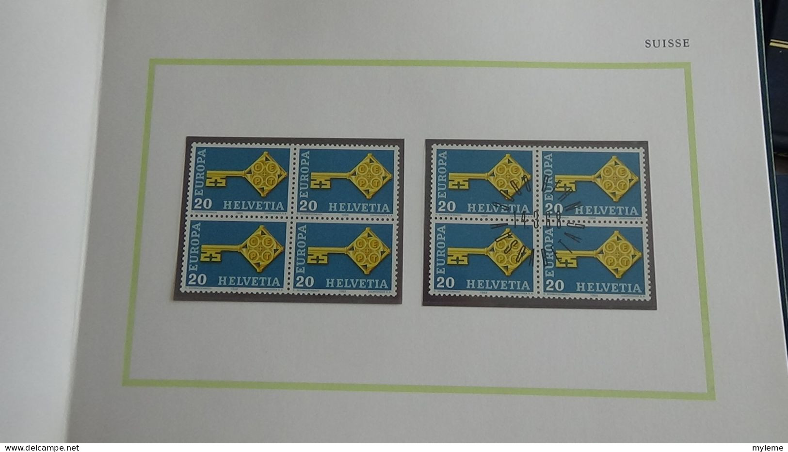 AZ148 Livre de timbres Europa 1968 en blocs de 4 ** + oblitérés. Cote des timbres ** 360 euros A saisir !!