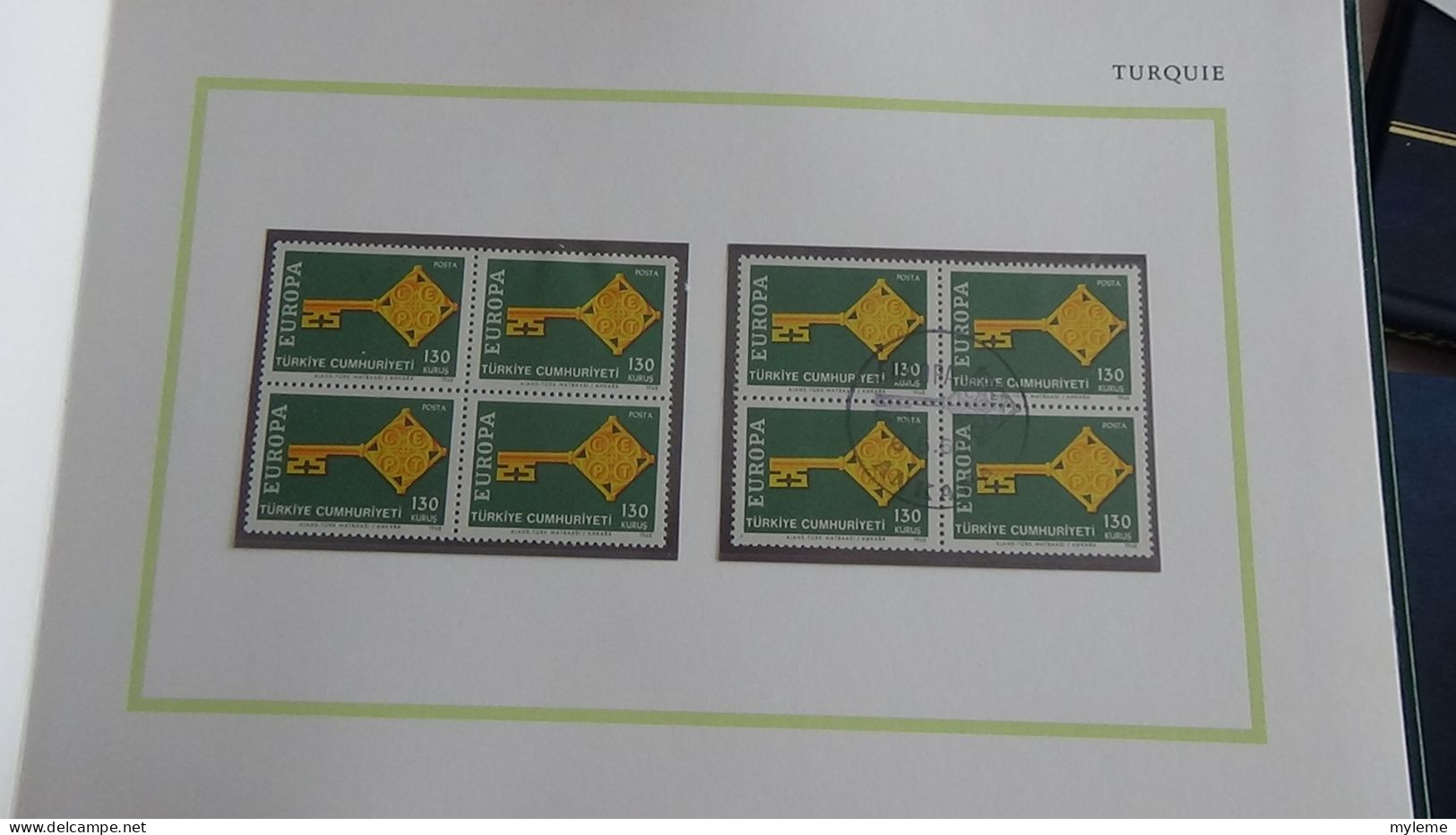 AZ148 Livre de timbres Europa 1968 en blocs de 4 ** + oblitérés. Cote des timbres ** 360 euros A saisir !!