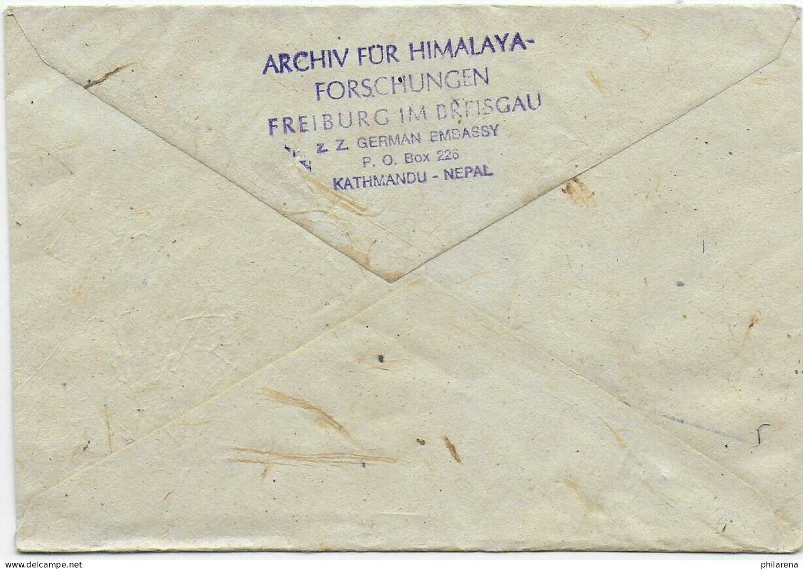 Book Post, Kathmandu, Deutsche Evererst Lhotse Expedition 1972, Air Mail - Népal