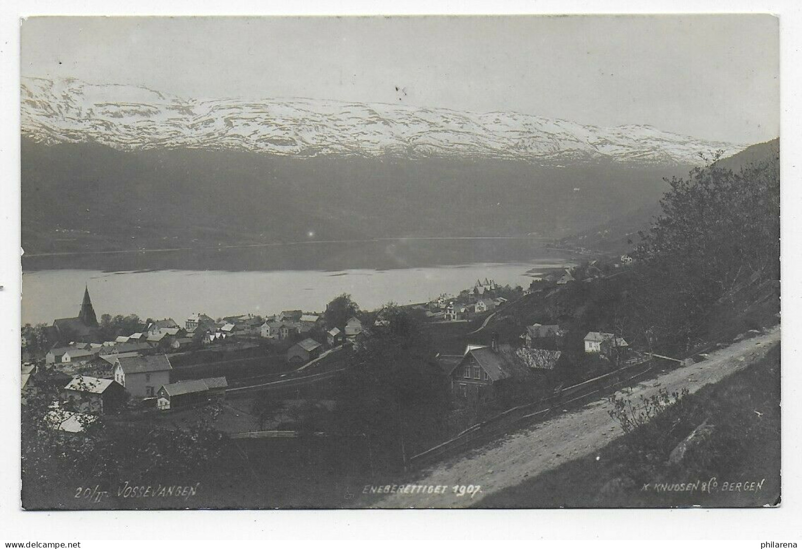 Ansichtskarte Norwegen Vossvangen Eneberettiget 1907/Bergen - Altri & Non Classificati