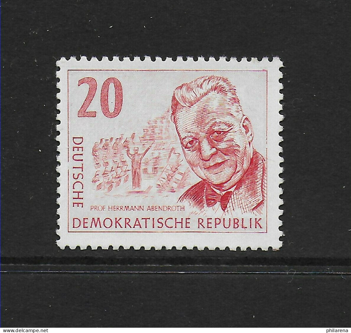 DDR Probedruck Prof. Herrmann Abendroth - Unused Stamps