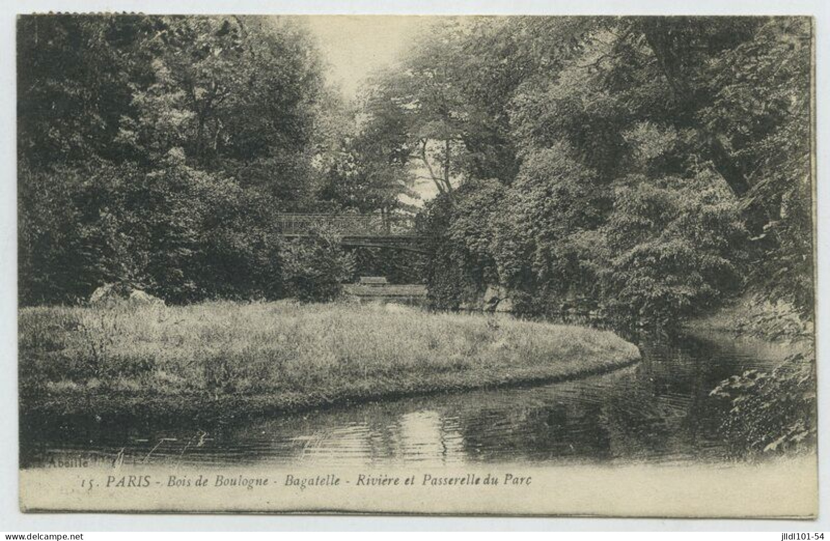 75 - Paris, Bois De Boulogne, Bagatelle, Rivière Et Passerelle Du Parc (lt8) - Parcs, Jardins