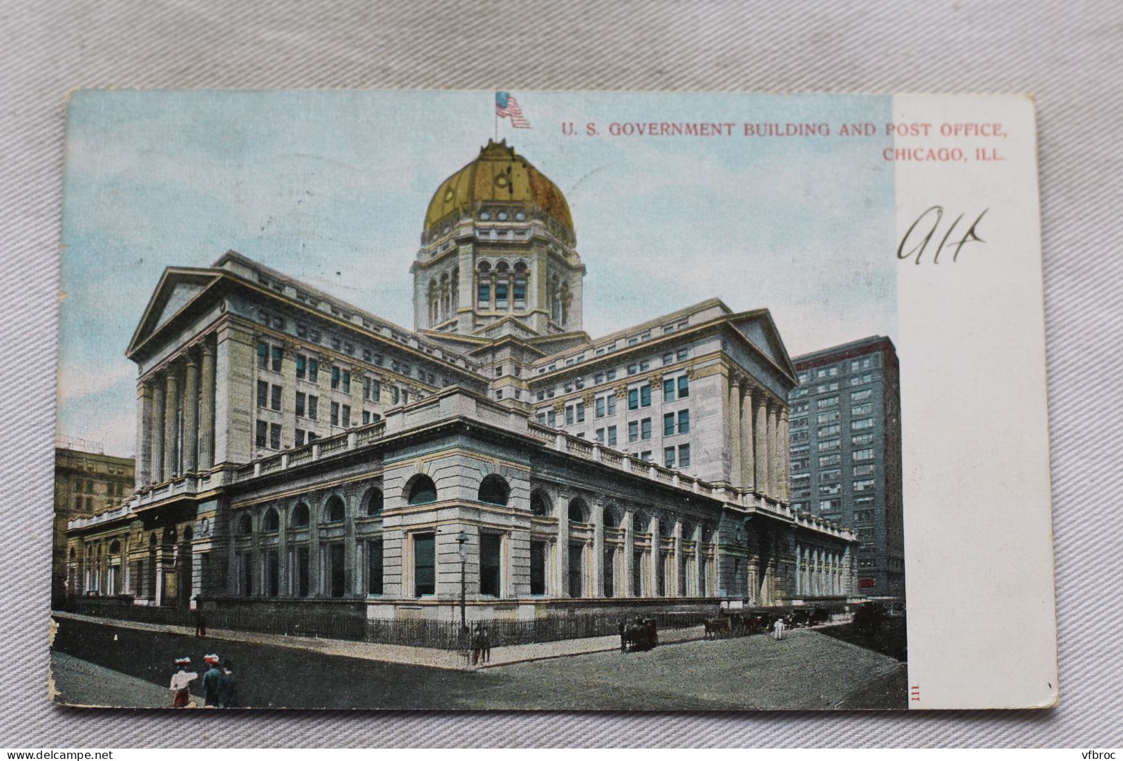 Cpa 1906, Chicago US Government Building And Post Office, USA, Etats Unis - Chicago