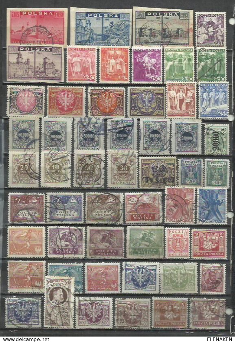 R265D-LOTE SELLOS ANTIGUOS POLONIA,CLASICOS,SIN TASAR,SIN REPETIDOS,IMAGEN REAL. POLAND OLD STAMPS LOT, CLASSIC, - Collections