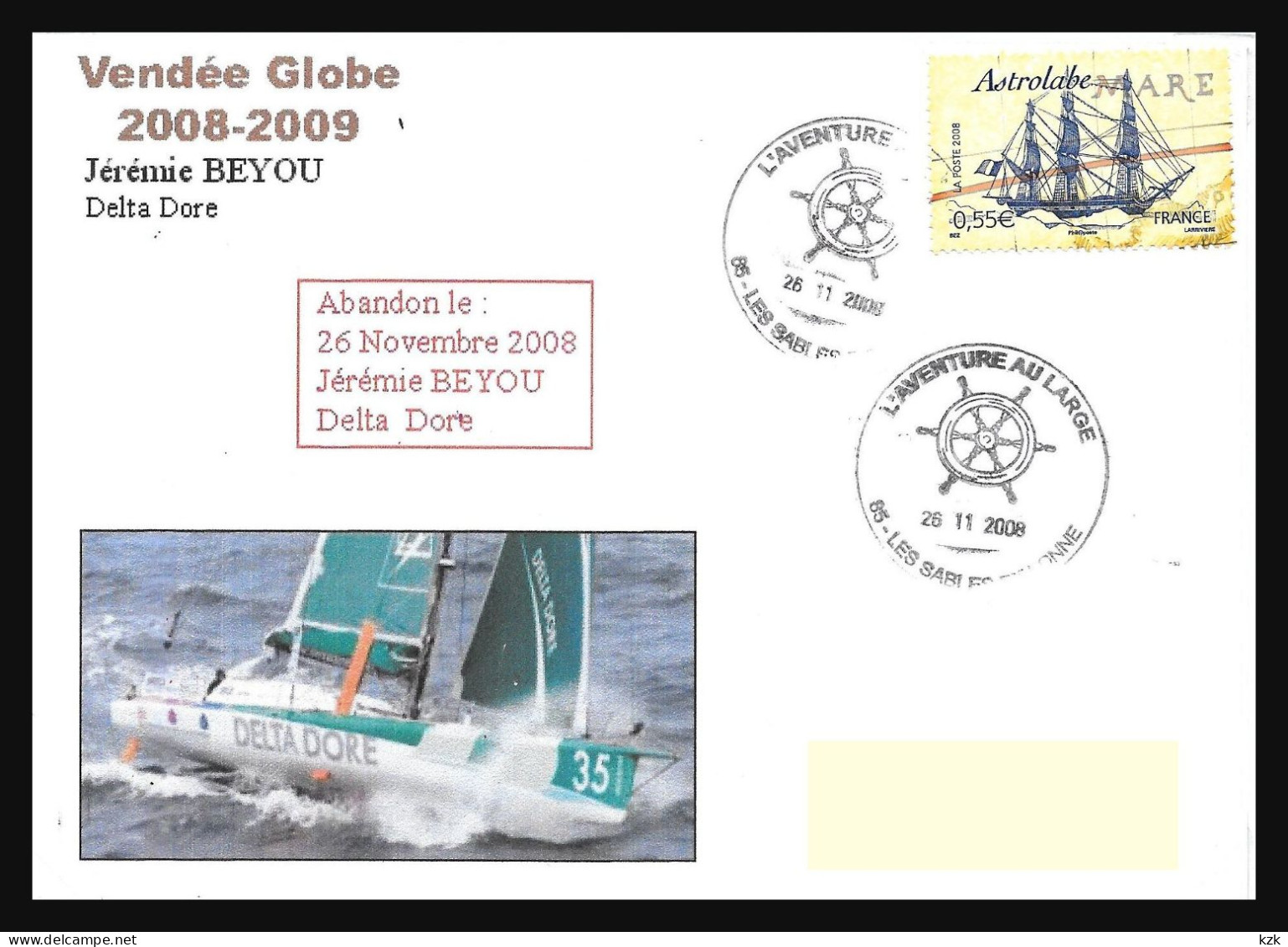 1 19	148/149		Vendée Globe 2008/09	-	Jérémie Beyou  Sur Delta Dore - Sailing