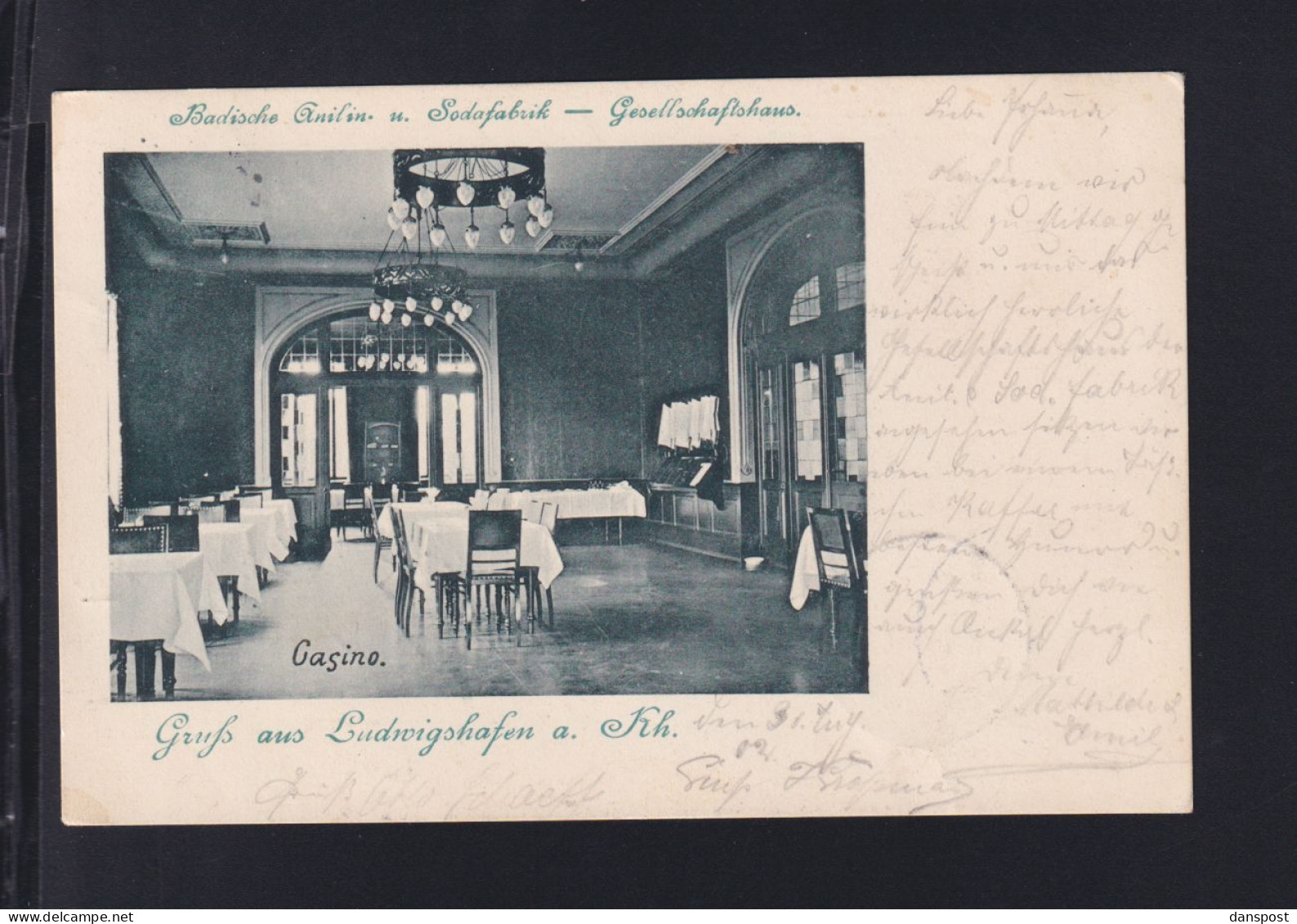 Dt. Reich AK Ludwigshafen Badische Anilin- U. Sodafabrik Casino1902 - Ludwigshafen