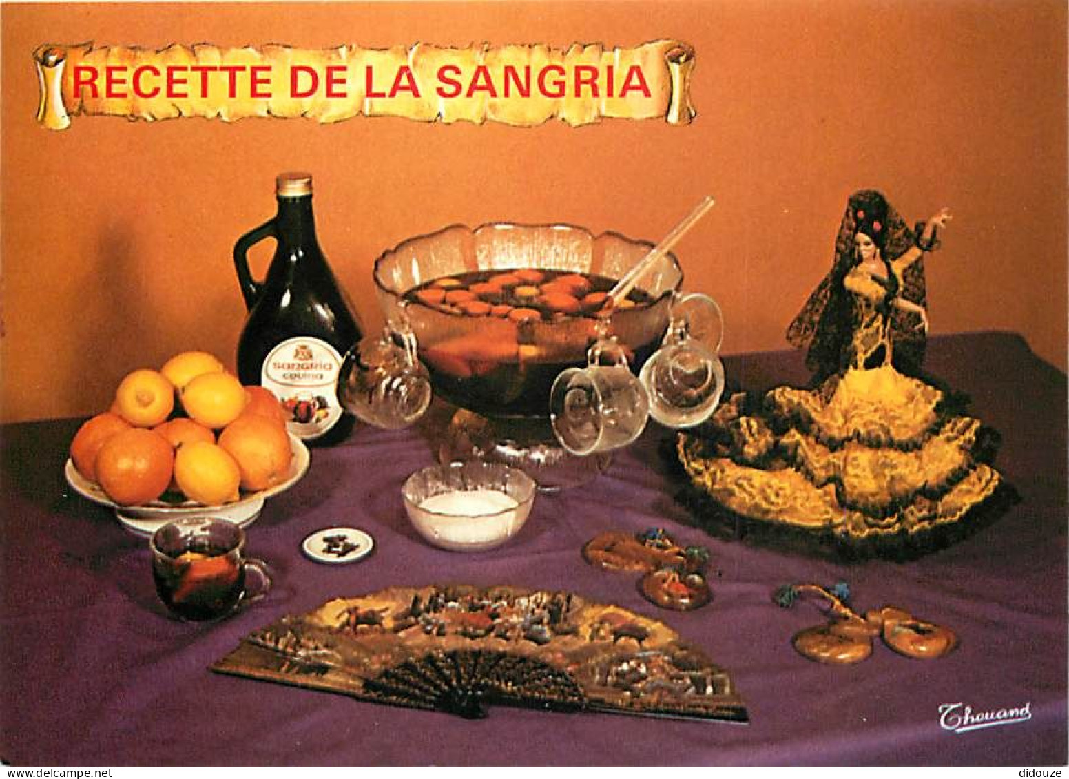 Recettes De Cuisine - Sangria - Poupées - Carte Neuve - Gastronomie - CPM - Voir Scans Recto-Verso - Recipes (cooking)