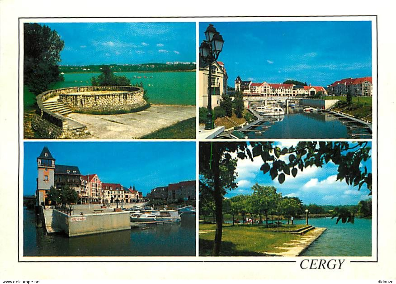 95 - Cergy Pontoise - Multivues - Le Port De Cergy Et Les Étangs - CPM - Voir Scans Recto-Verso - Cergy Pontoise