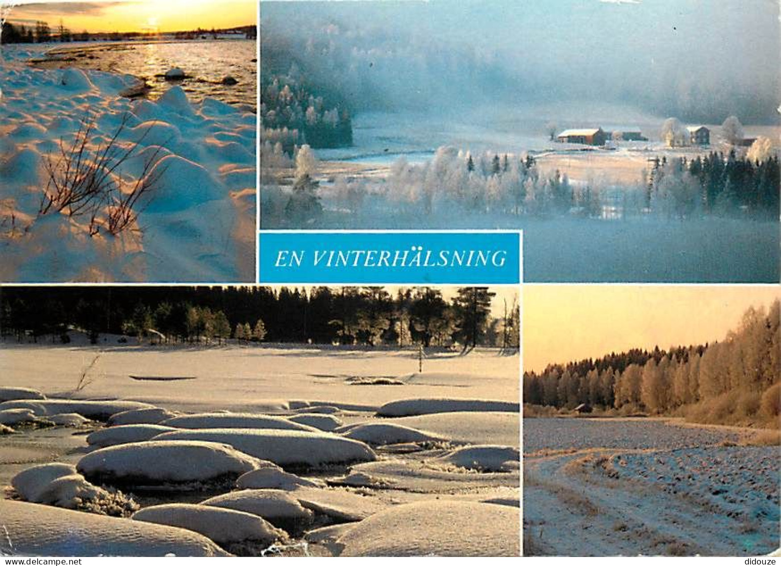 Suède - Sverige - En Vinterhalsing - Multivues - Hiver - Neige - CPM - Voir Scans Recto-Verso - Schweden