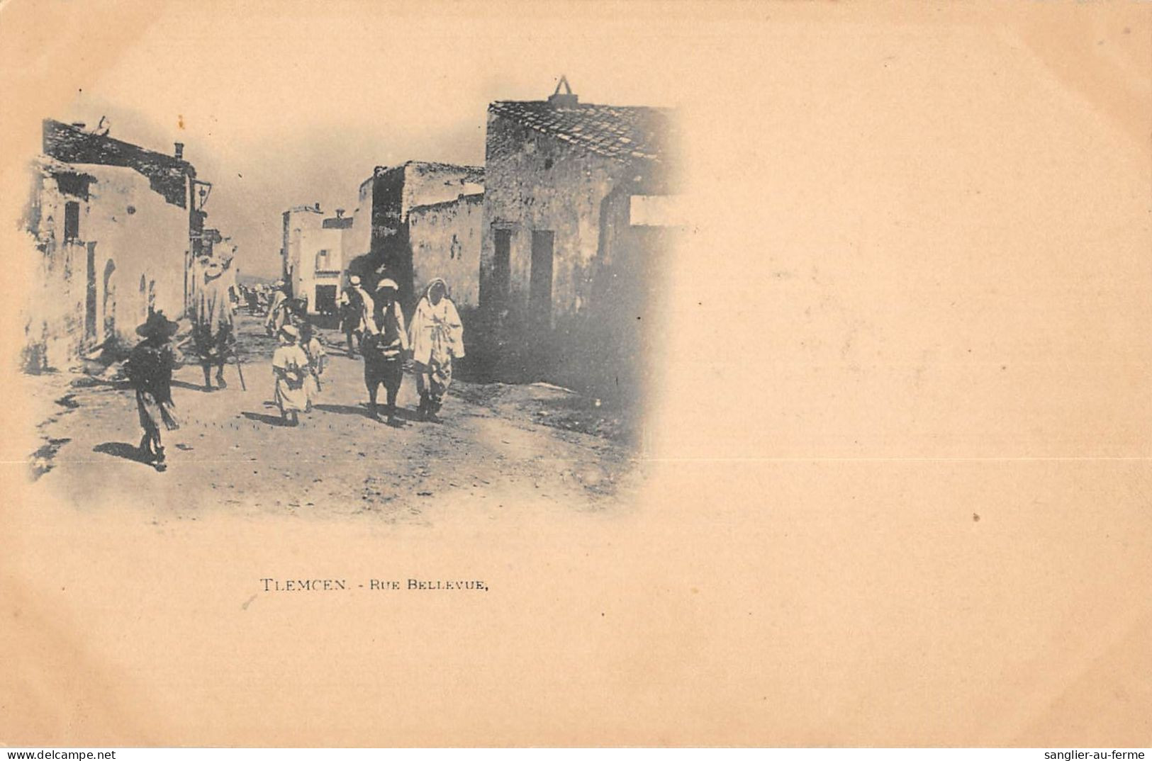 CPA ALGERIE / TLEMCEN / RUE BELLEVUE / Cliché Rare - Tlemcen