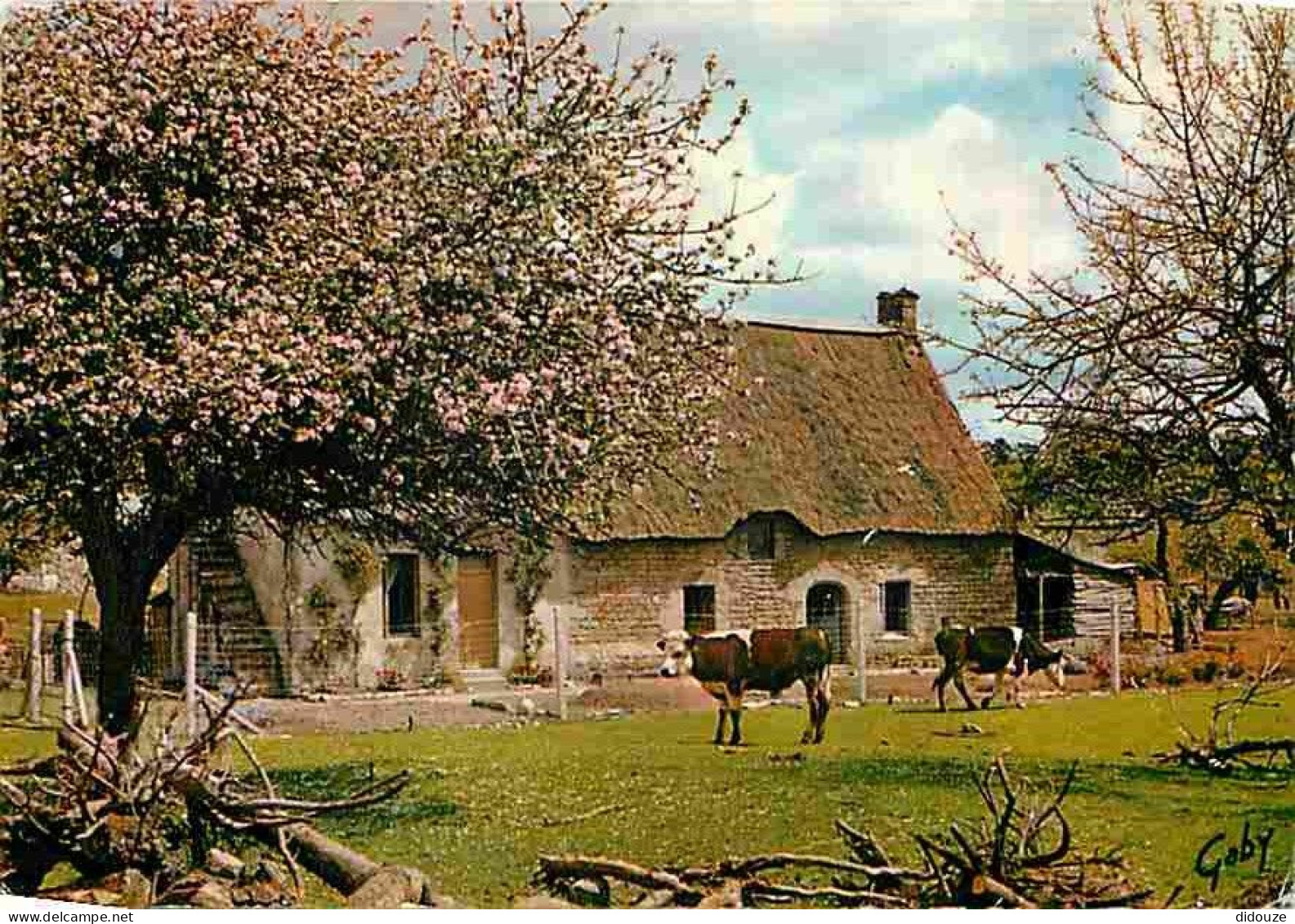 Animaux - Vaches - Chaumières De Bretagne - Flamme Postale - CPM - Voir Scans Recto-Verso - Vaches