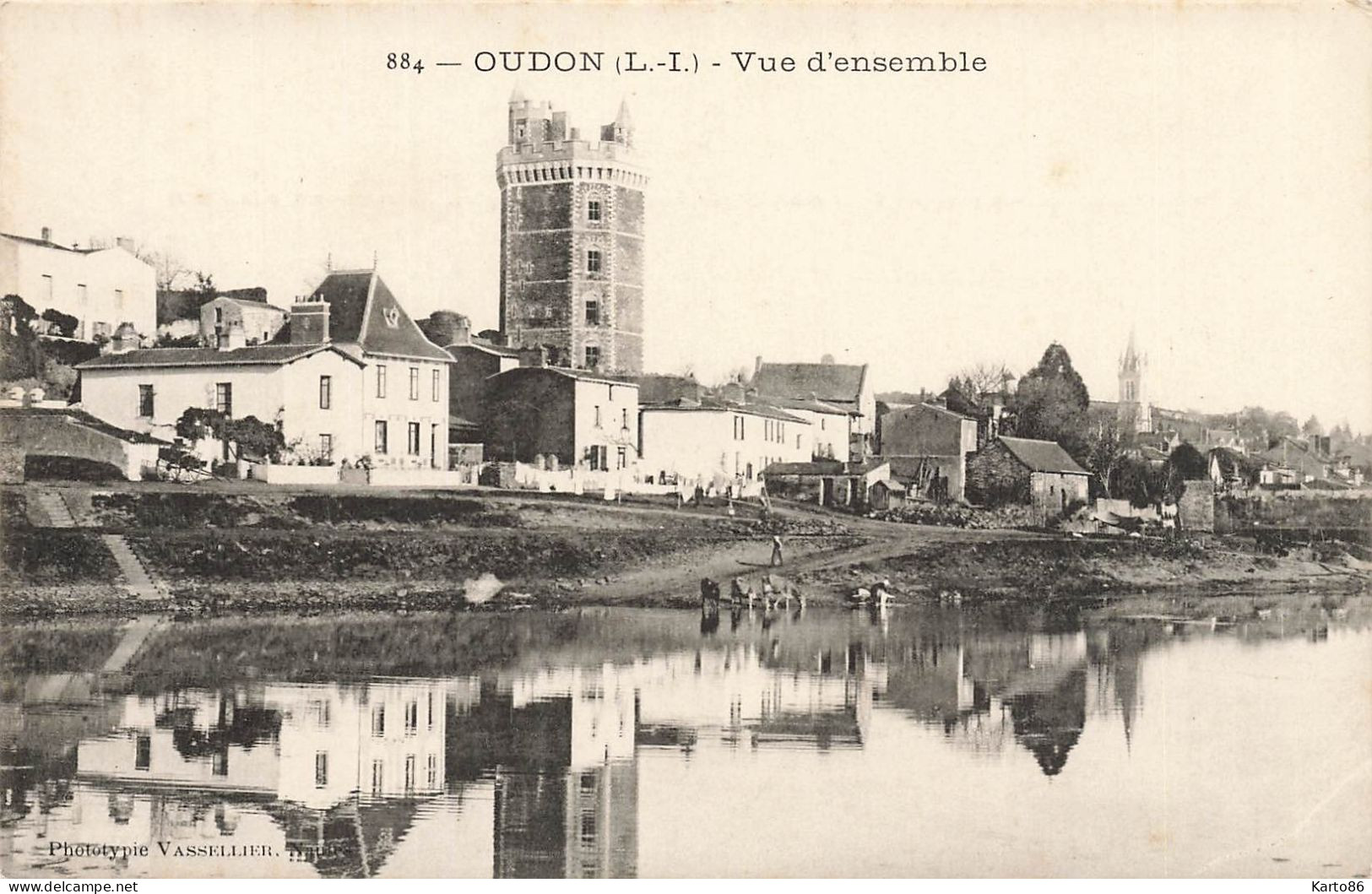 Oudon * Vue D'ensemble De La Commune Et La Tour - Oudon