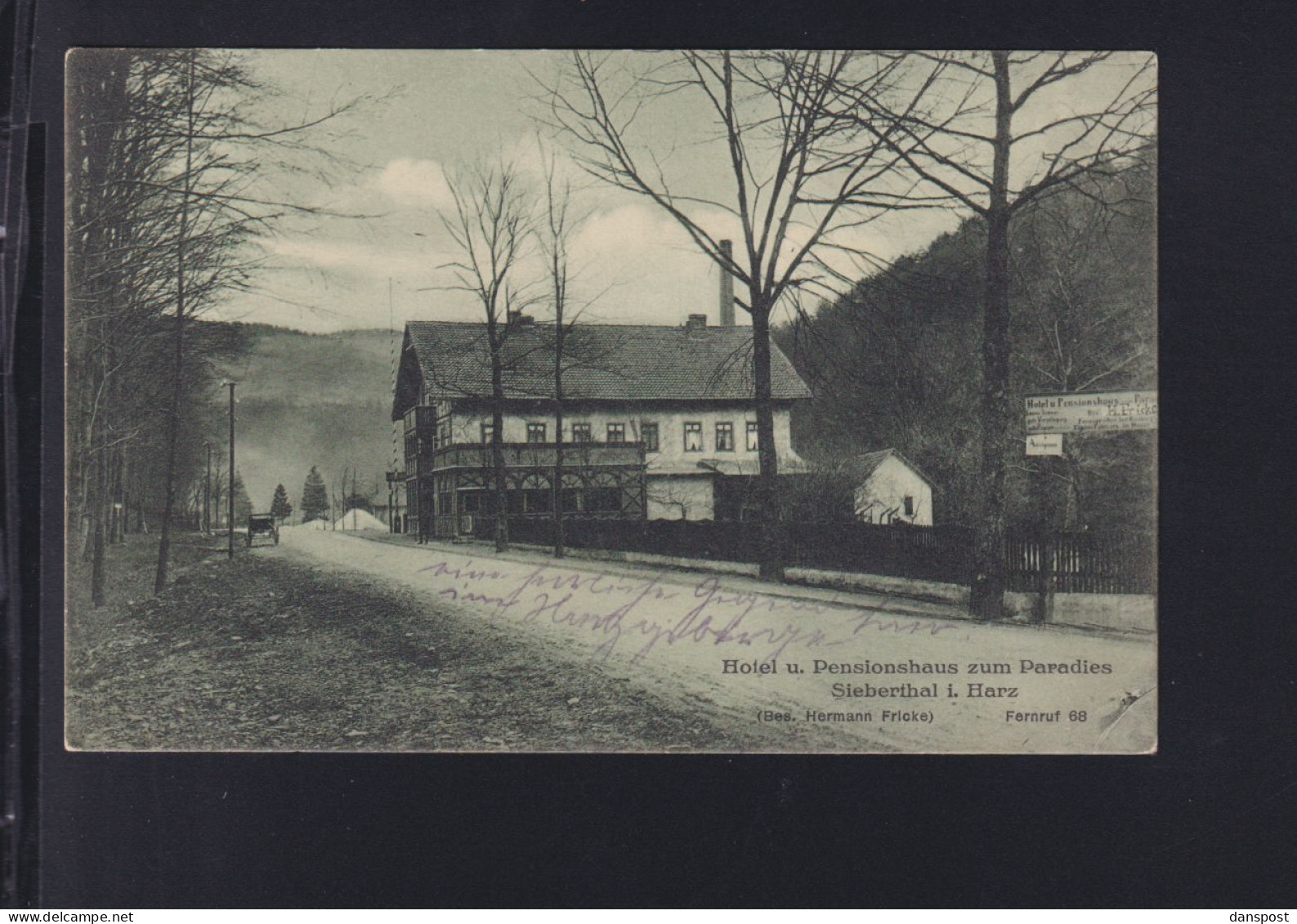 Dt. Reich AK Sieberthal Hotel Zum Paradies 1914 - Goslar