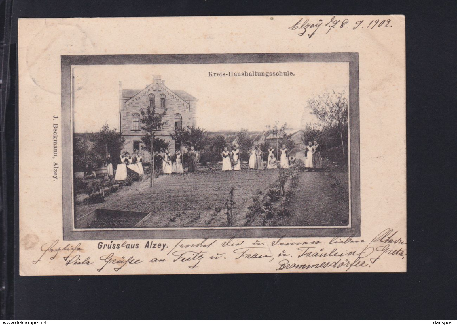 Dt. Reich AK Alzey Kreis-Haushaltungsschulle1902 - Alzey