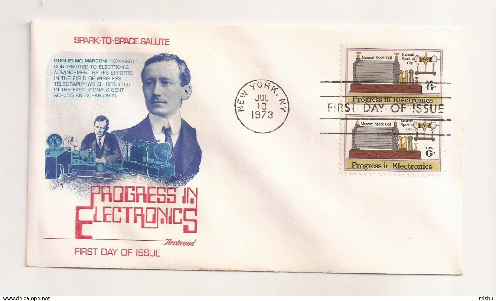 P7 Envelope FDC-USA - Progres In Electronics - First Day Of Issue ,uncirculated 1973 - Other & Unclassified