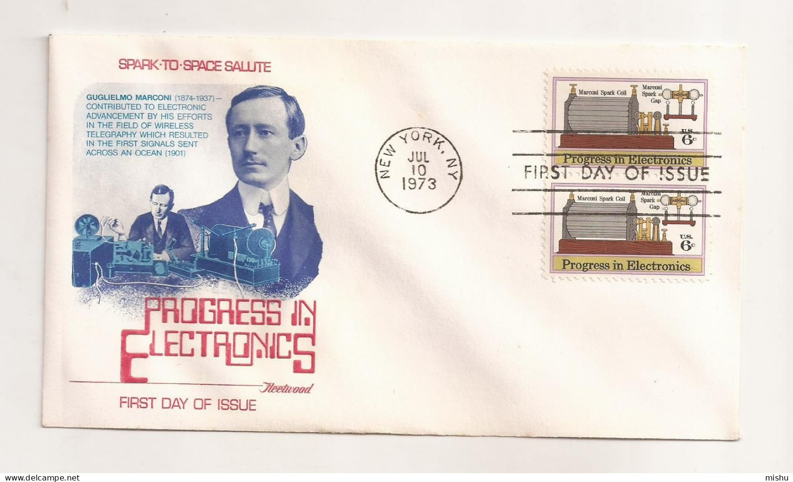 P7 Envelope FDC-USA - Progres In Electronics - First Day Of Issue ,uncirculated 1973 - Autres & Non Classés