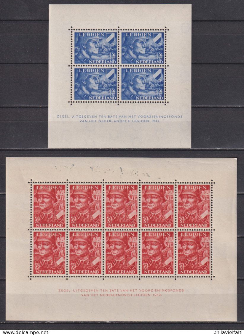 Niederlande Legion Blockpaar MiNo. Bl. 1 * (Marken **)/ Bl. 2 ** - Blocks & Sheetlets