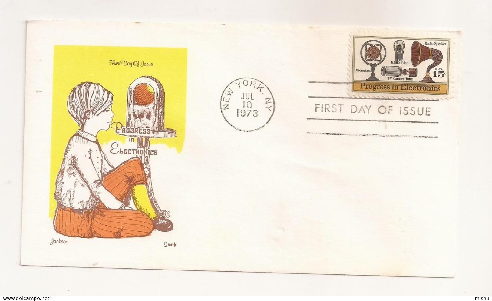 P7 Envelope FDC-USA - Progres In Electronics - First Day Of Issue ,uncirculated 1973 - Otros & Sin Clasificación