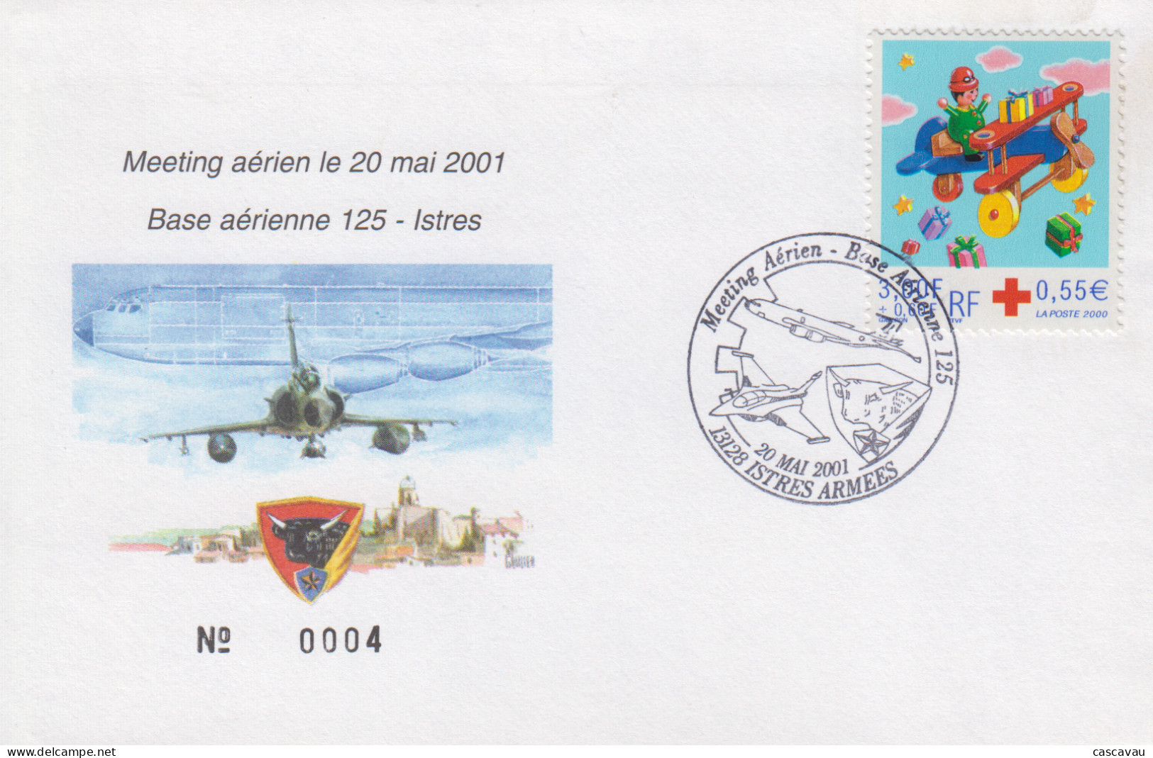 Enveloppe   FRANCE   Meeting    Aérien      Base  Aérienne   125      ISTRES   2001 - Militares