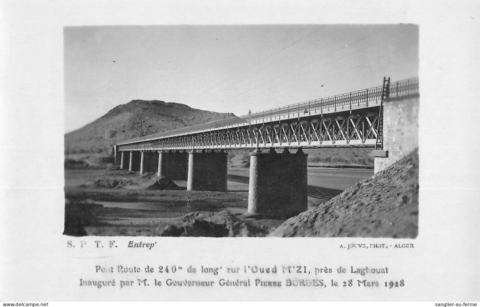 CPA ALGERIE / PONT ROUTE DE 240m DE LONG SUR L'OUED M'ZI PRES DE LAGHOUAT - Sonstige & Ohne Zuordnung