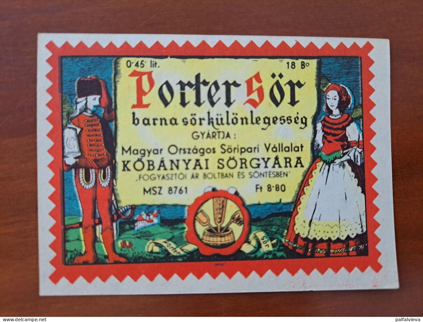 Beer Label Hungary, Kőbánya - Porter Sör - Birra