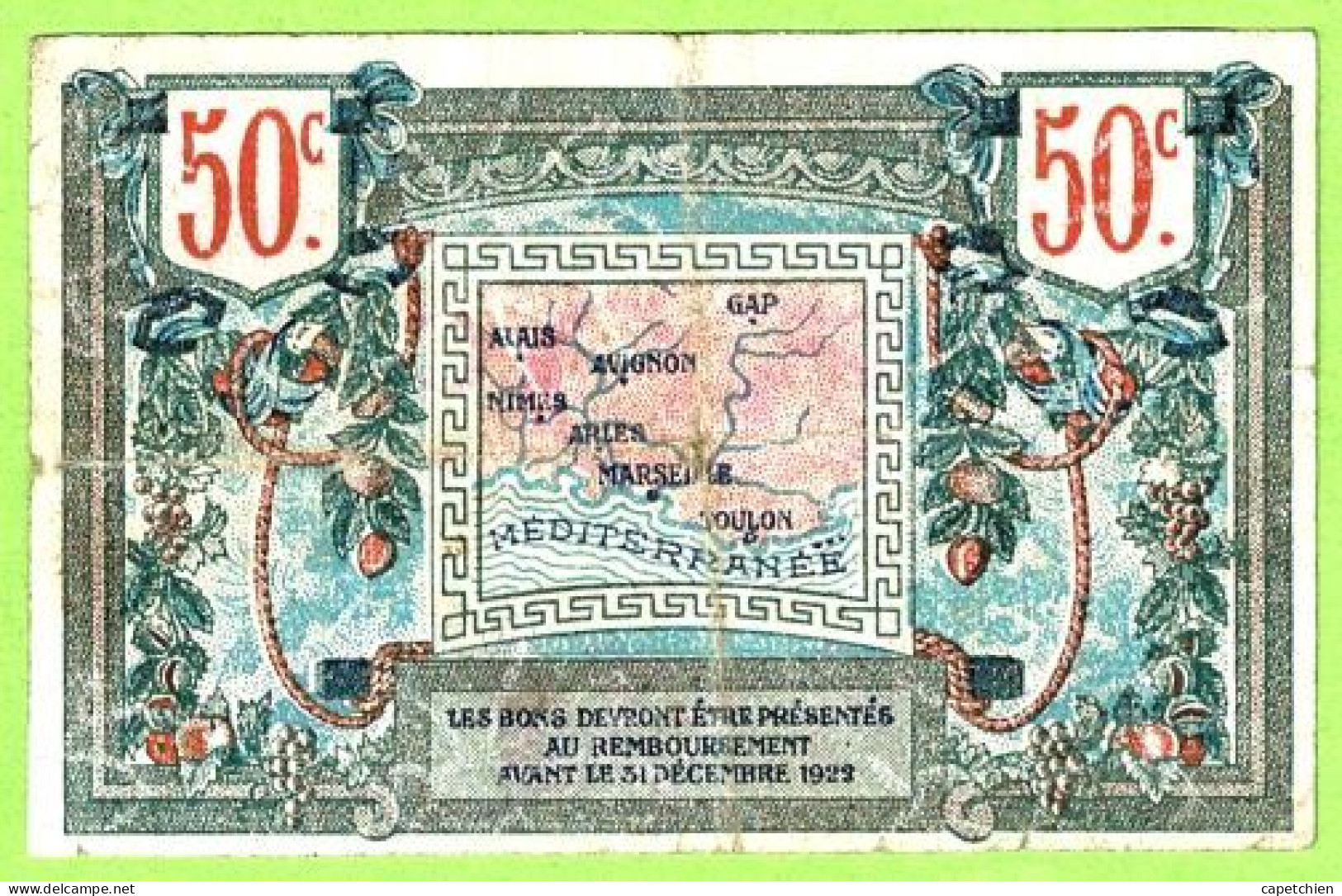 FRANCE / CHAMBRE De COMMERCE / REGION PROVENCALE / 50 CENTIMES / 047162 / R  SERIE 35 - Chamber Of Commerce