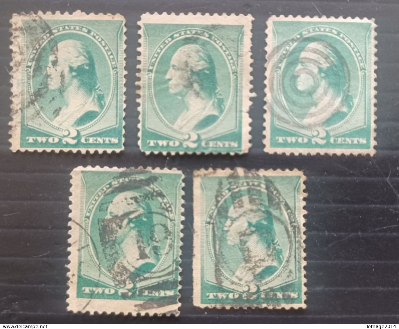 UNITED STATE 1883 WASHINGTON SC N 213 VARIETY OF COLOR AND PERFORATION - Oblitérés