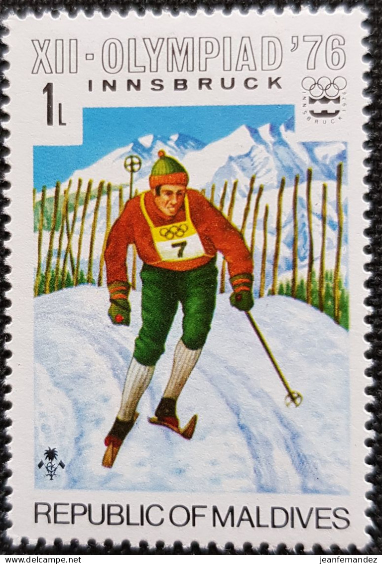 Maldives 1976 Winter Olympic Games - Innsbruck, Austria   Stampworld N° 633 - Malediven (1965-...)