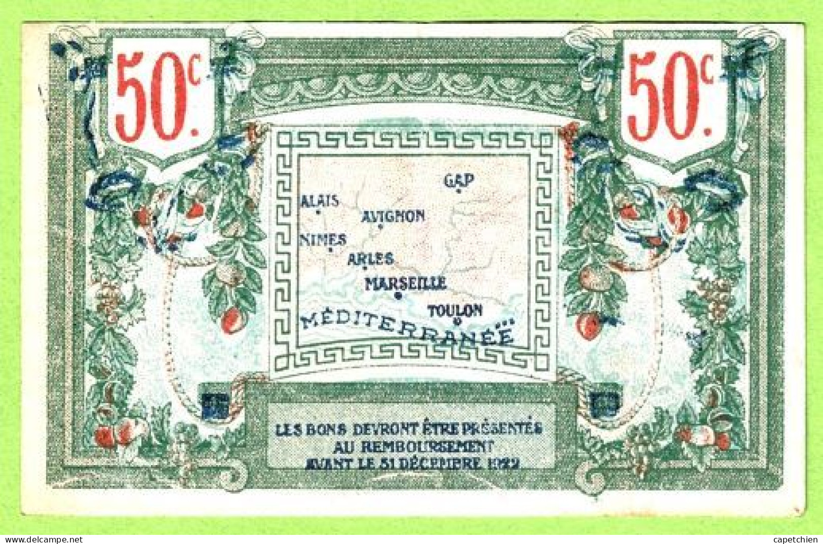 FRANCE / CHAMBRE De COMMERCE / REGION PROVENCALE / 50 CENTIMES / 119663 / R  SERIE 61 - Chamber Of Commerce