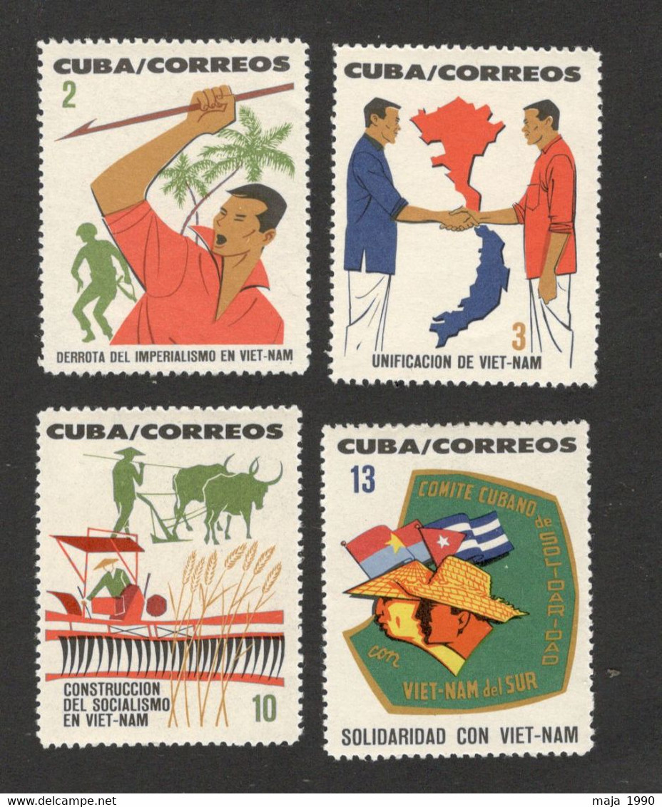 CUBA - VIETNAM - MNH SET - FLAGS - SOLIDARITY WITH VIETNAM - Nuovi