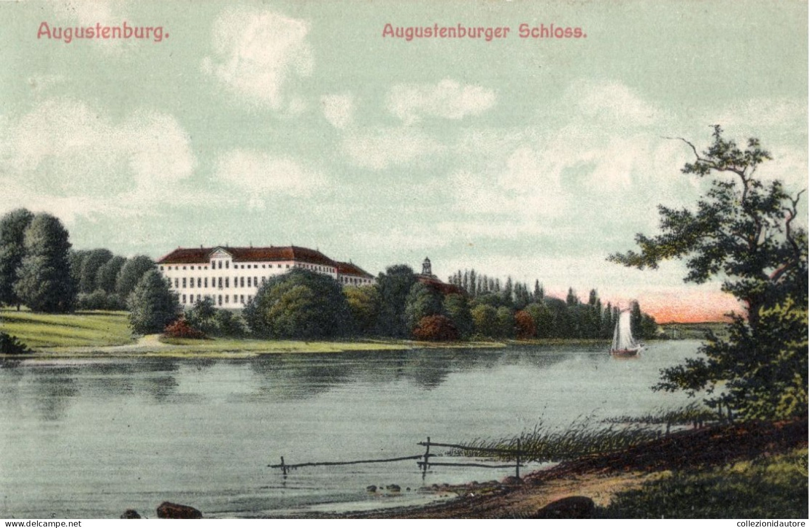 AUGUSTENBURG - AUGUSTENBURGER SCHLOSS - CARTOLINA FP SPEDITA NEL 1908 - Danemark