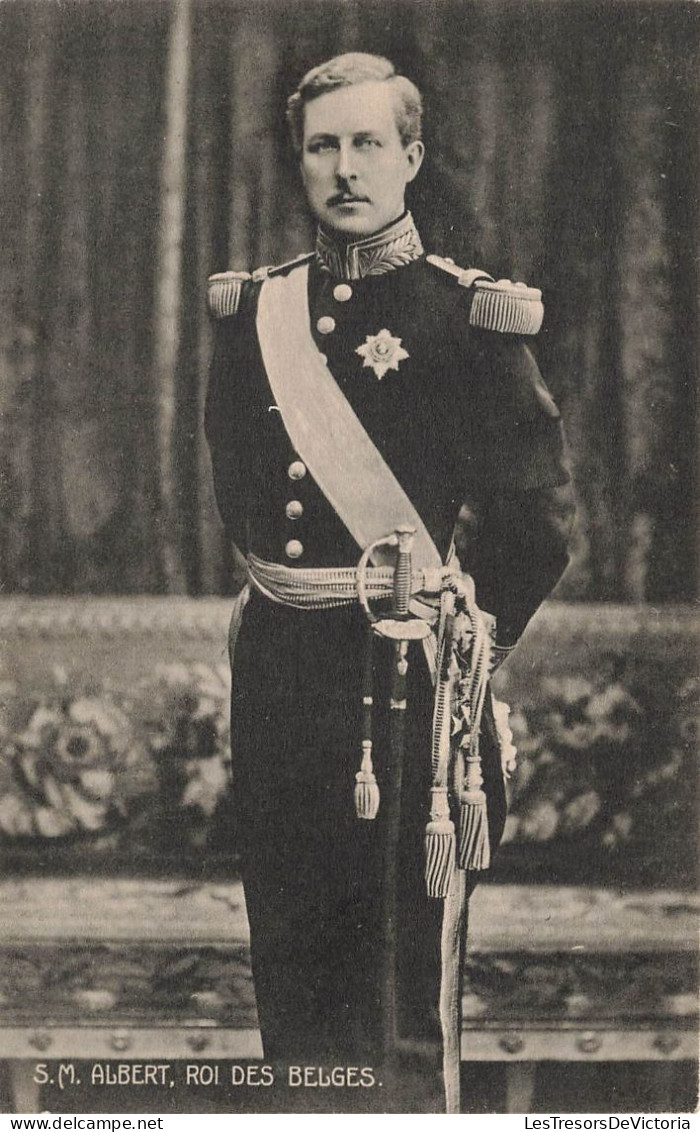 FAMILLES ROYALES - S M Albert - Roi Des Belges En Costume - Photo De Lui Debout - Carte Postale Ancienne - Familias Reales