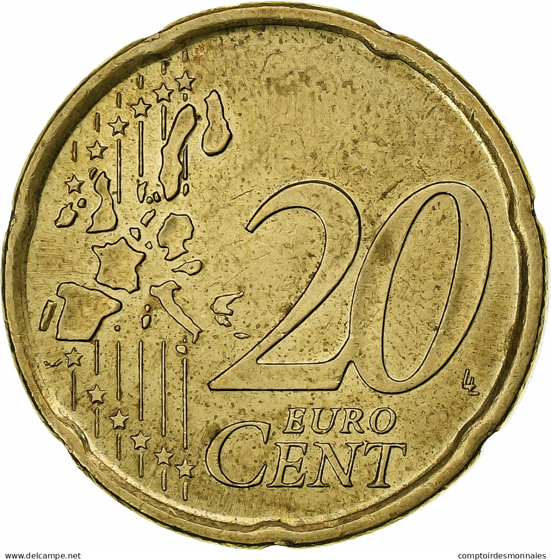 Espagne, Juan Carlos I, 20 Euro Cent, 2000, Madrid, SUP, Laiton, KM:1044 - Spain