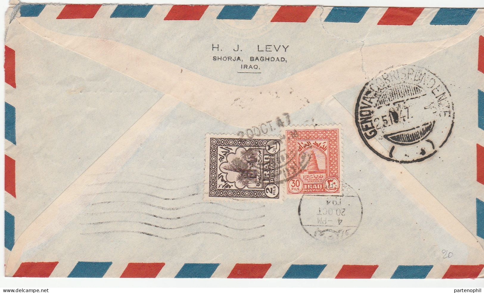 Irak Iraq 1947 - Postal History  Postgeschichte - Storia Postale - Histoire Postale - Irak