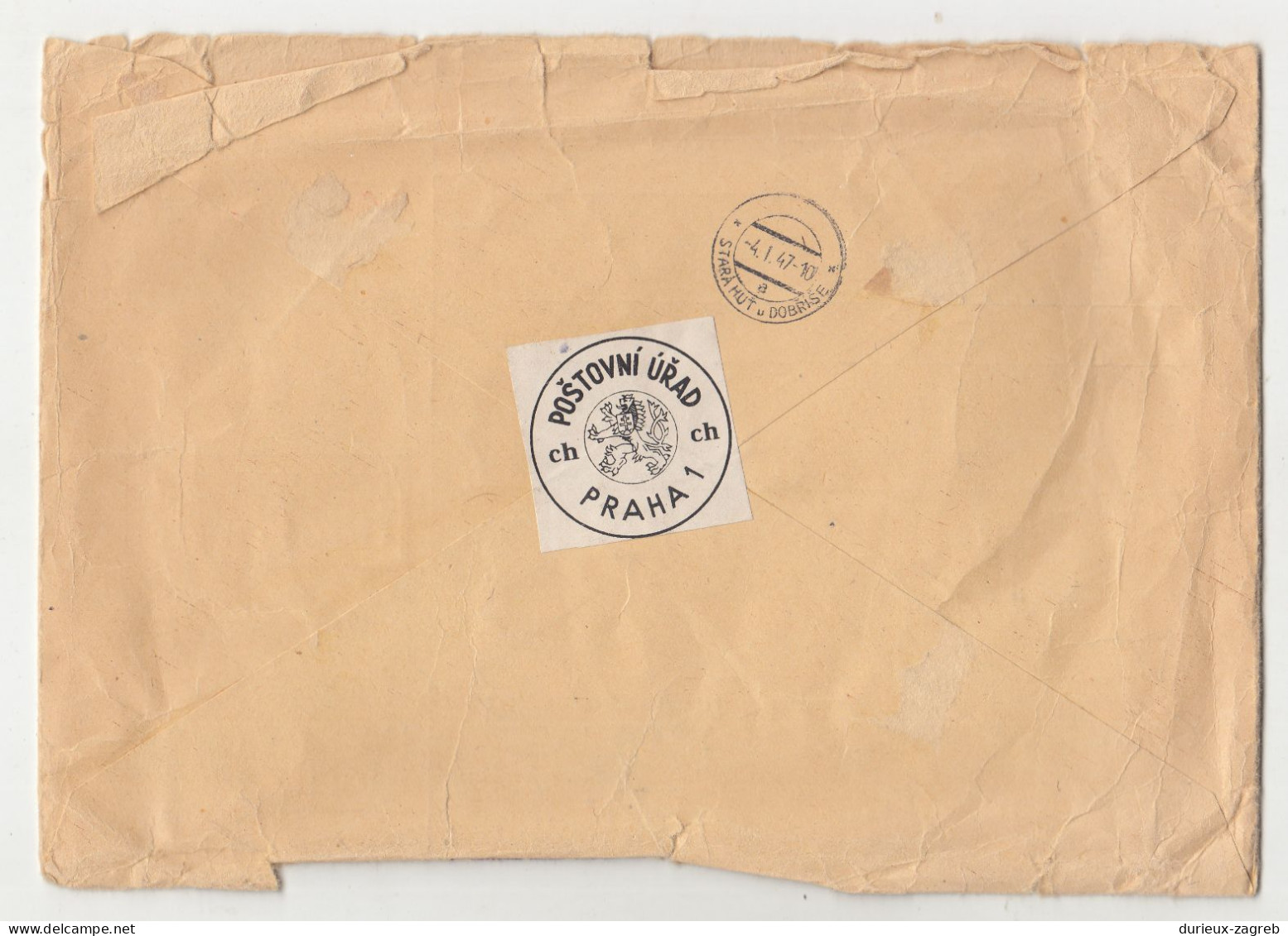 Czechoslovakia Value Letter Cover Posted Registered 1947 Prague B240401 - Storia Postale