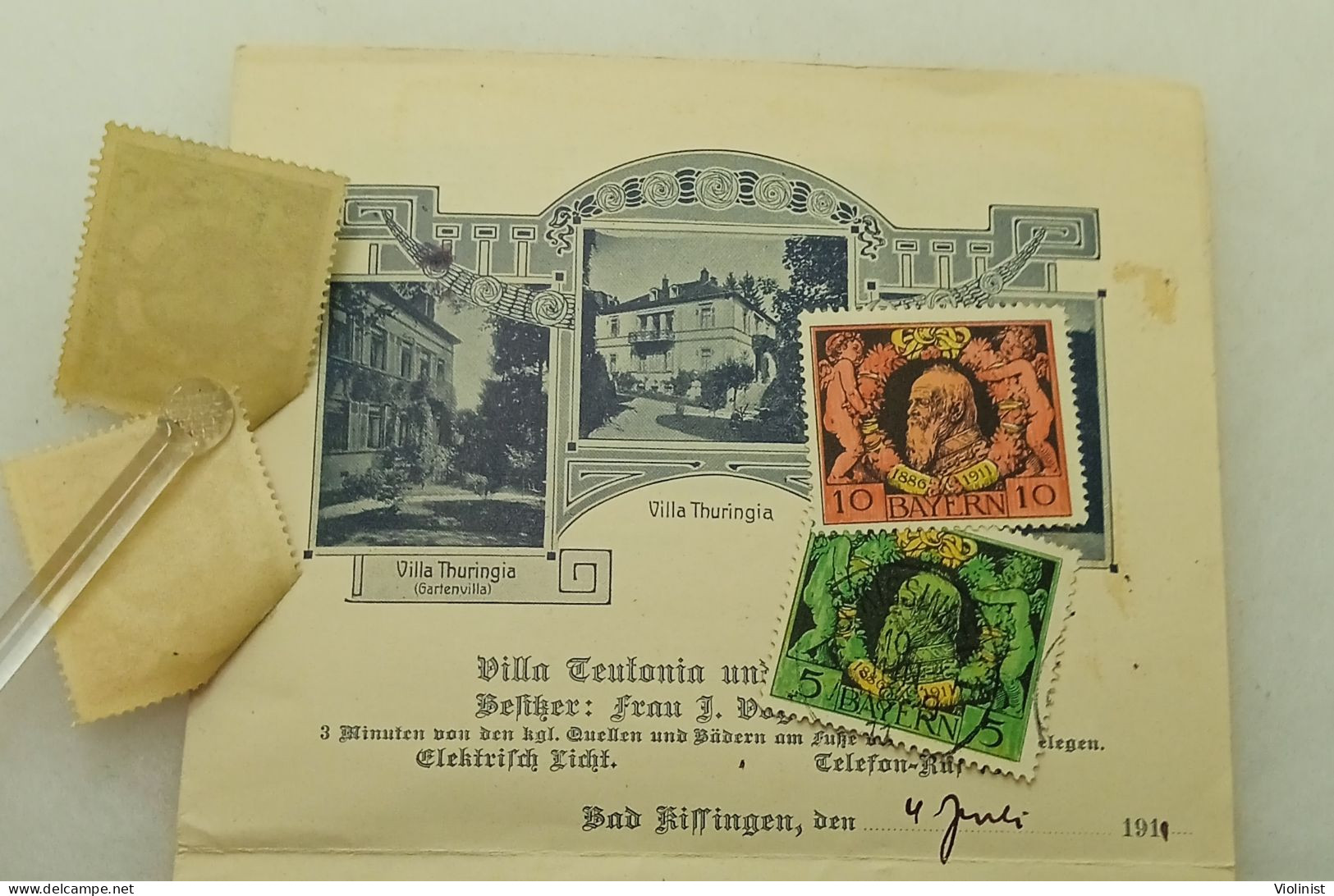 Germany-Bad Kissingen 1911.-Villa Thuringia, Villa Teutonia-Letter With Pictures Of The Spa - Bad Kissingen