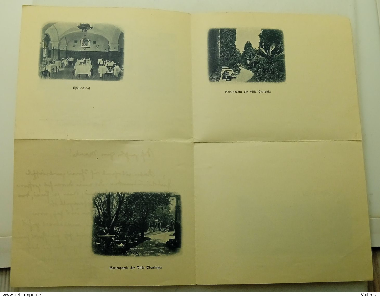 Germany-Bad Kissingen 1911.-Villa Thuringia, Villa Teutonia-Letter with pictures of the spa