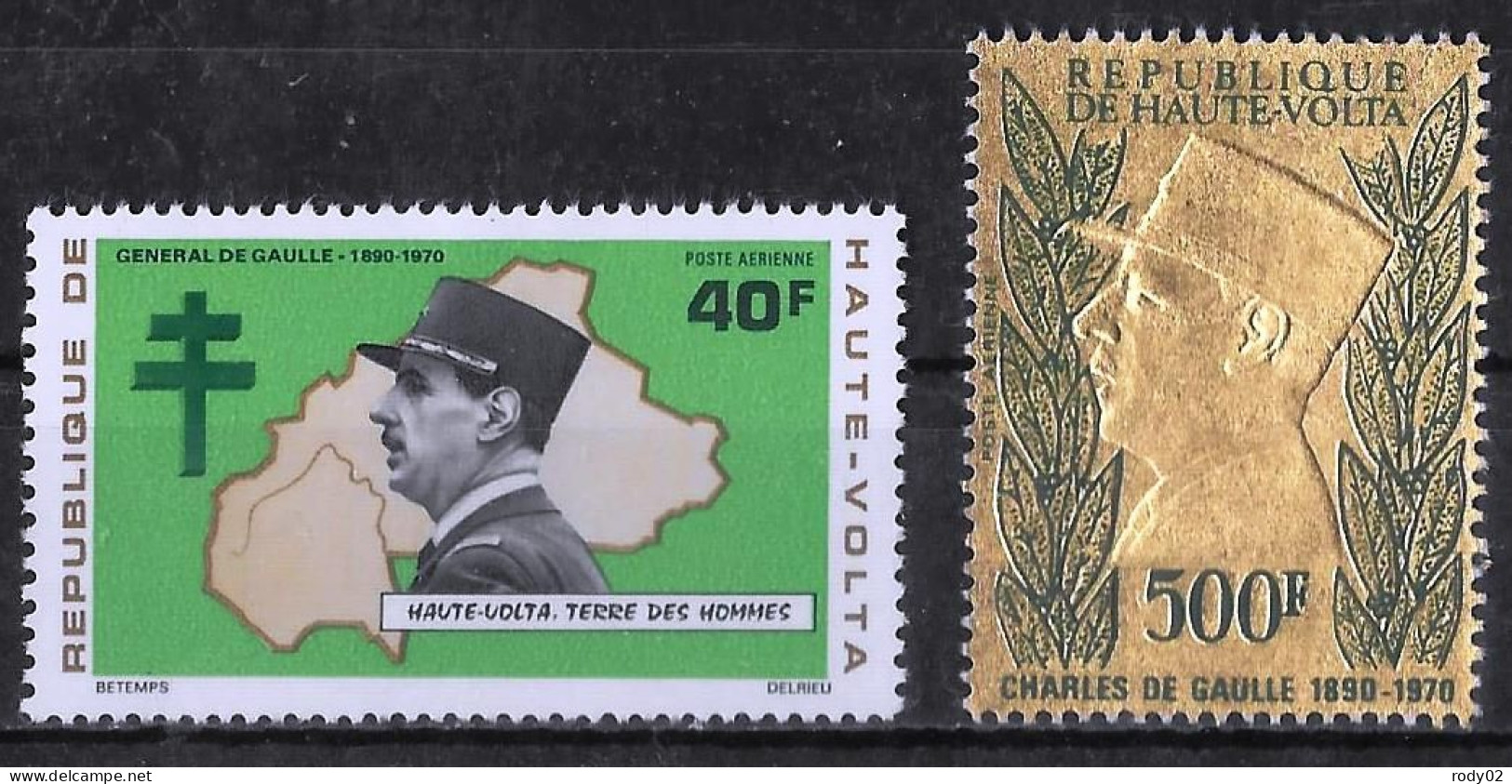 HAUTE-VOLTA - GENERAL DE GAULLE - PA 95 ET 96 - NEUF** MNH - De Gaulle (Général)