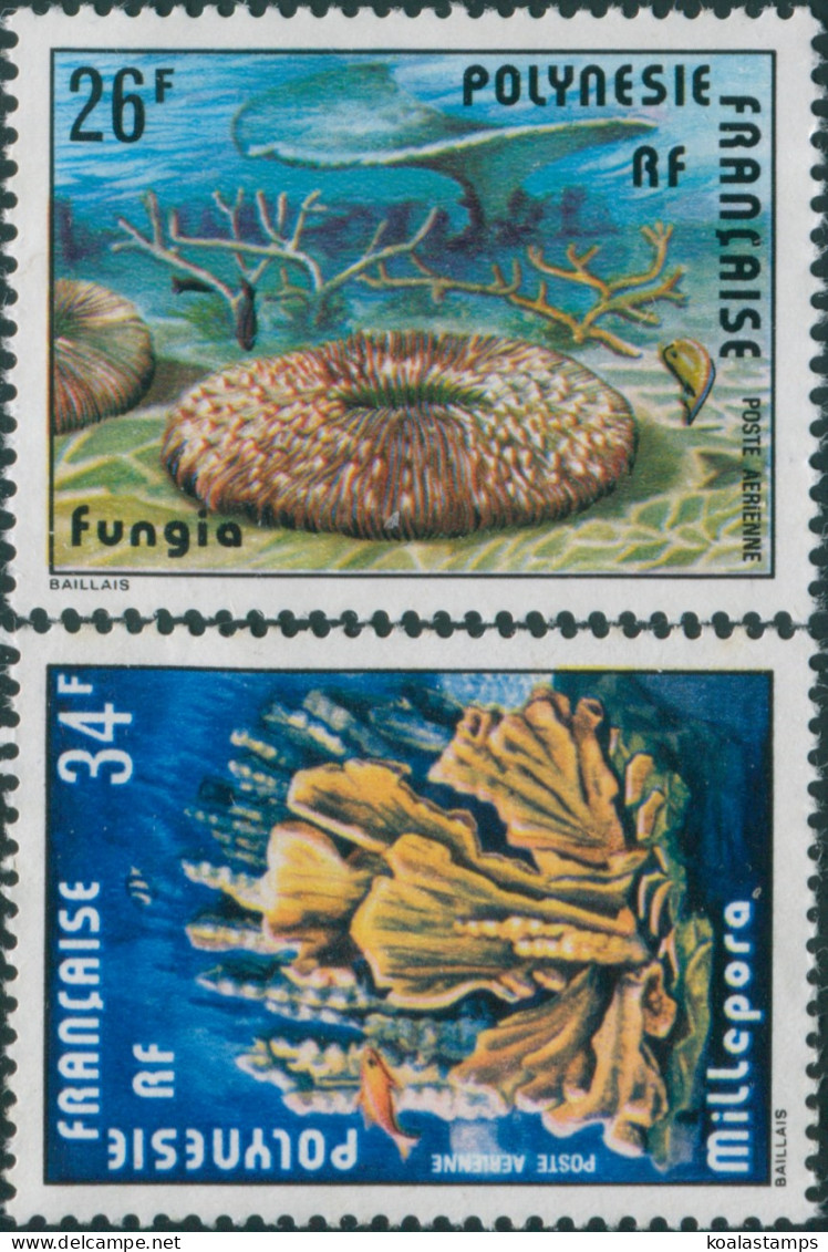 French Polynesia 1978 Sc#C162-C163,SG274-275 Coral Set MNG - Other & Unclassified