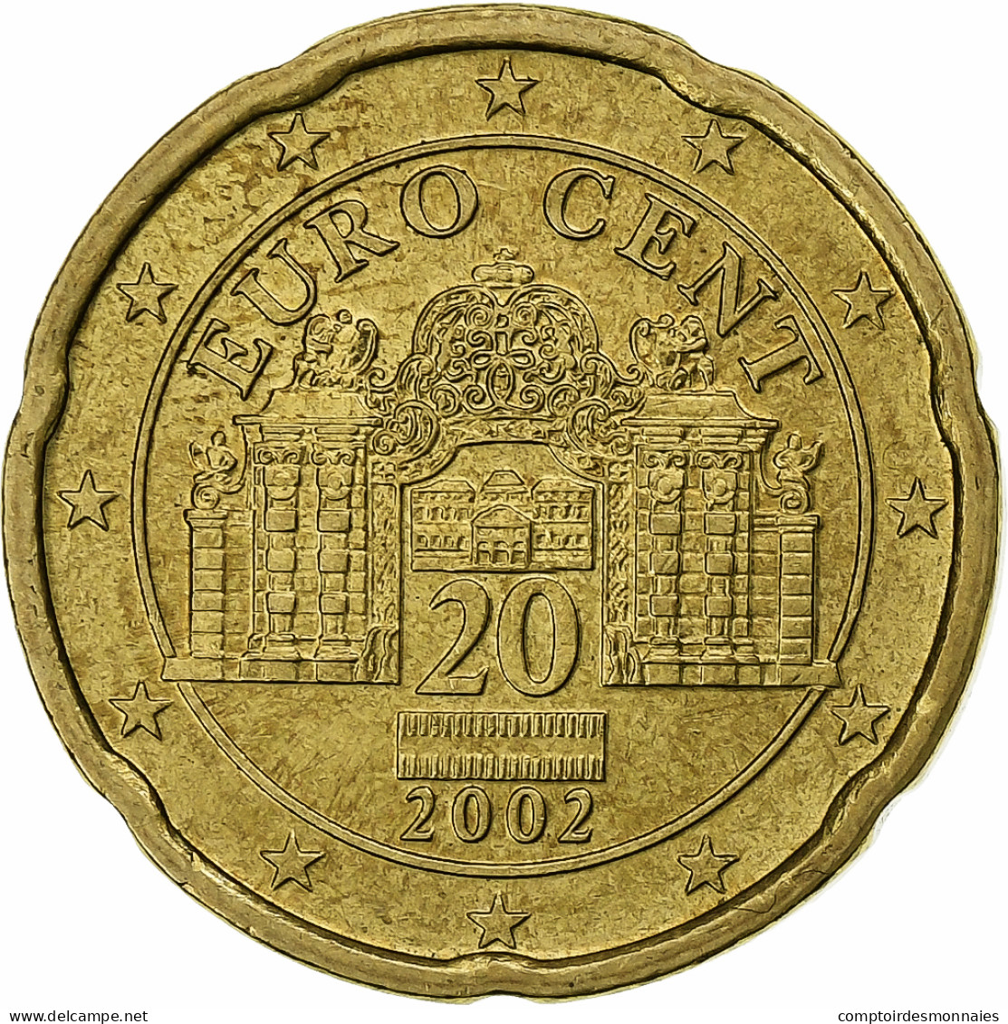 Autriche, 20 Euro Cent, 2002, Vienna, SUP, Laiton, KM:3086 - Austria